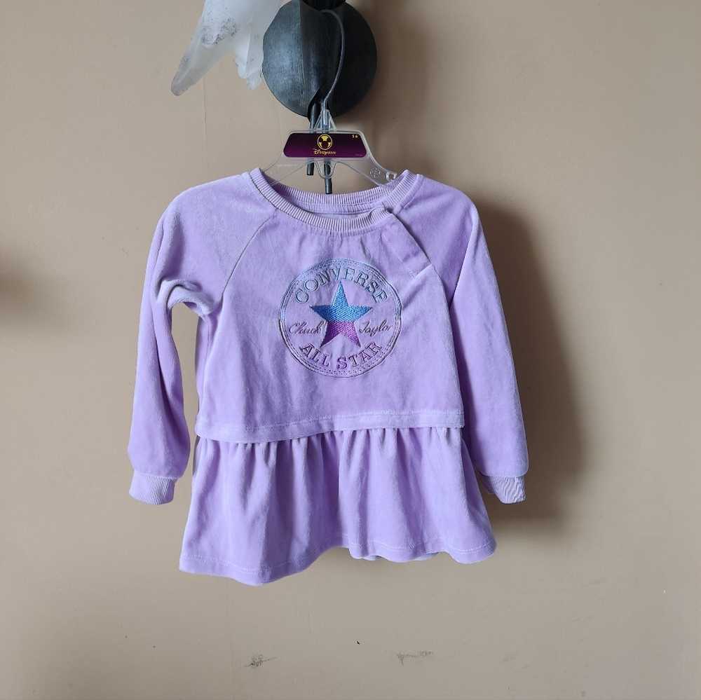 Converse Kids Lilac Peplum Toddlers Dress Size 24m